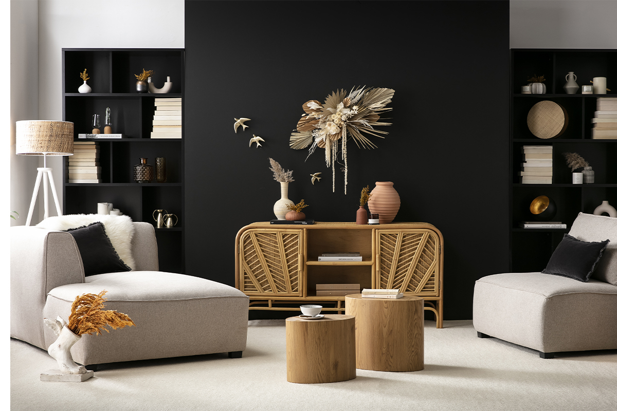 Meridiana angolare sinistra tessuto beige naturale PLURIEL