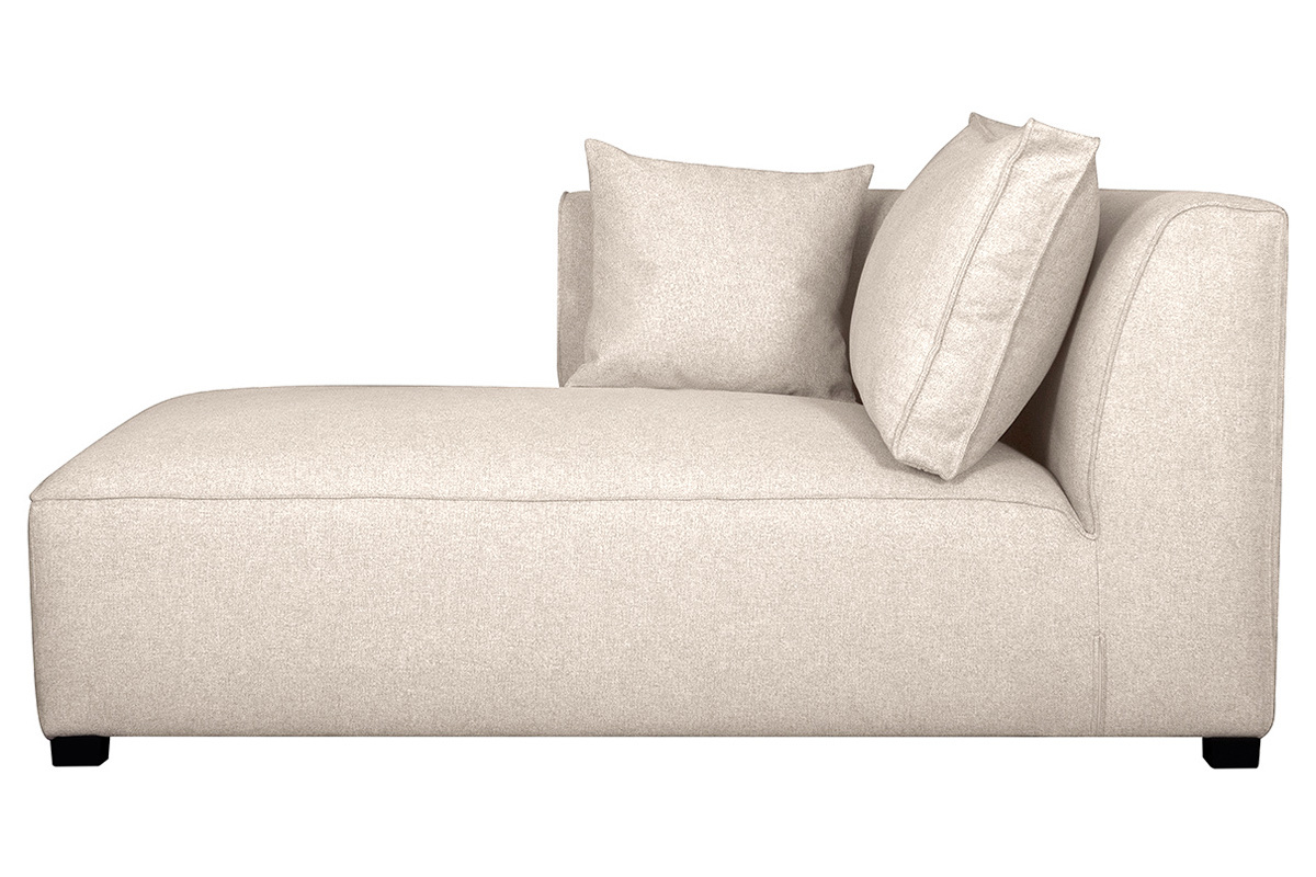 Meridiana angolare sinistra tessuto beige naturale PLURIEL