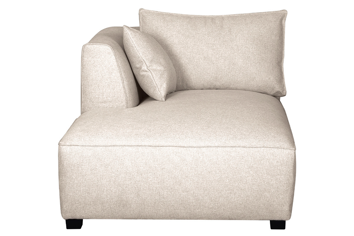 Meridiana angolare sinistra tessuto beige naturale PLURIEL