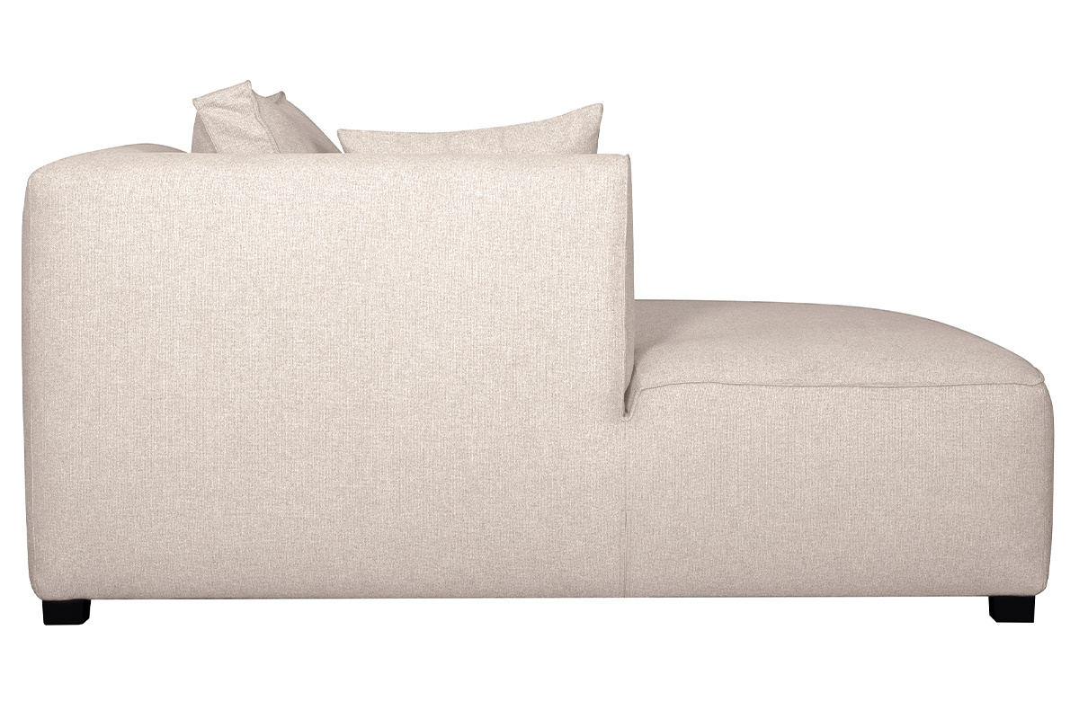 Meridiana angolare sinistra tessuto beige naturale PLURIEL