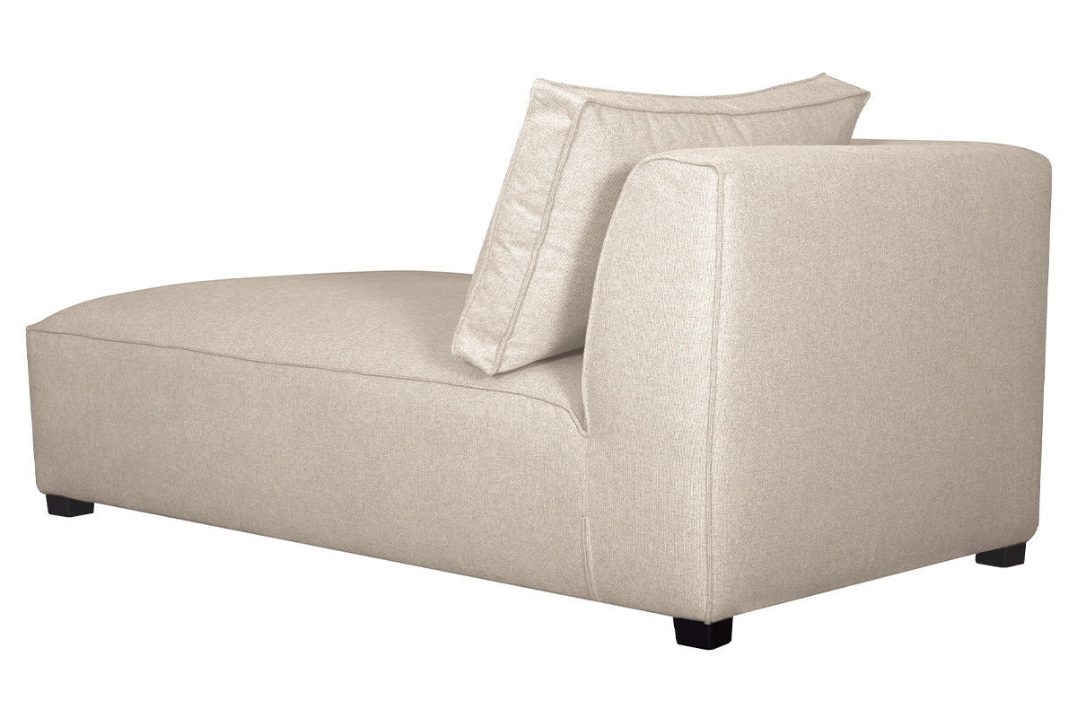 Meridiana angolare sinistra tessuto beige naturale PLURIEL
