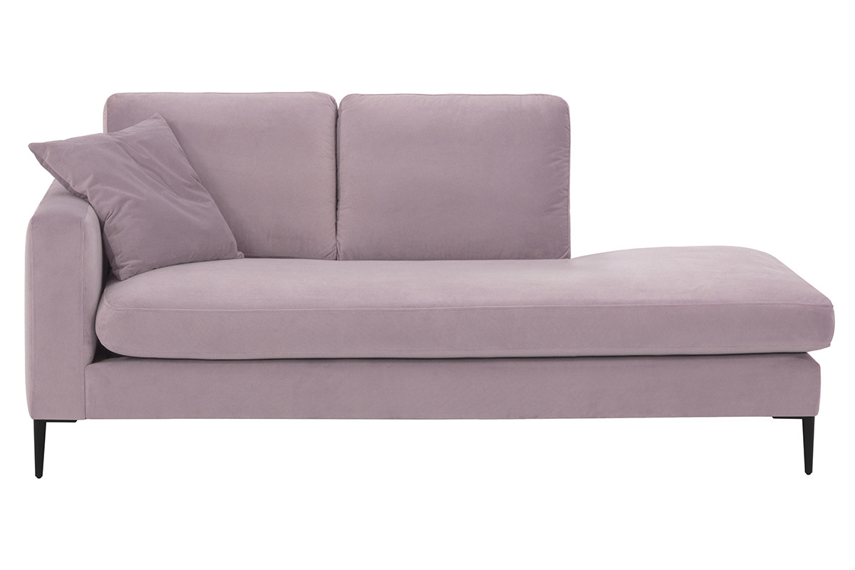 Meridiana in velluto rosa COZY