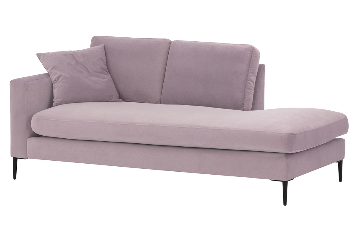 Meridiana in velluto rosa COZY