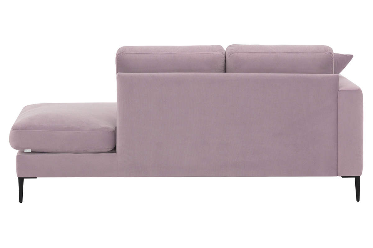 Meridiana in velluto rosa COZY