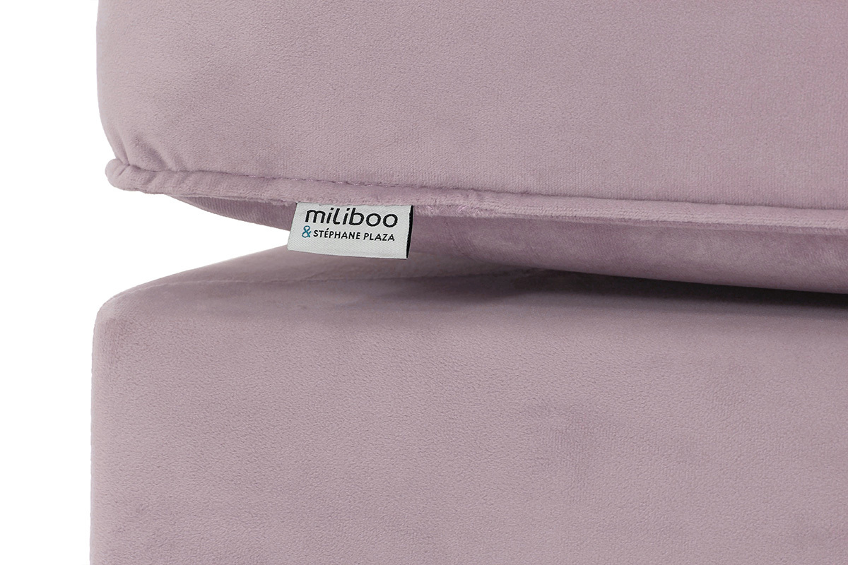 Meridiana in velluto rosa COZY