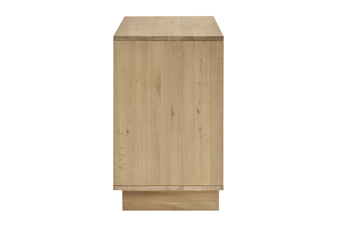Mobile da bagno in legno di quercia massiccia di profilo, altezza 80 cm, larghezza 80 cm