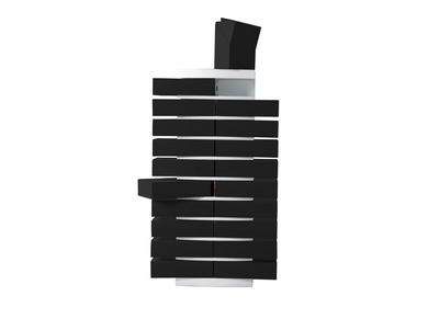 Mobile classificatore bianco design con 20 comparti di color nero