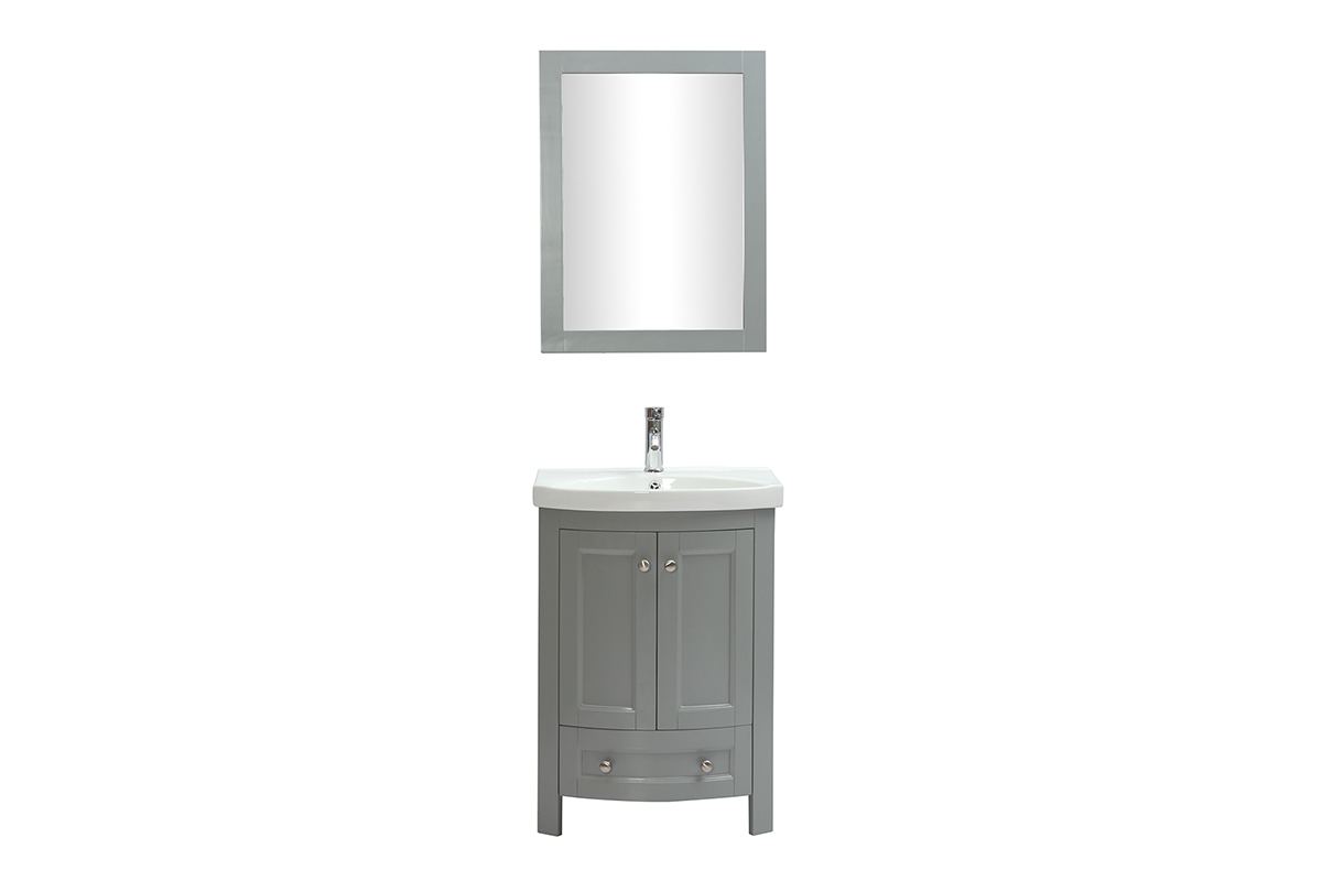 Mobile da bagno con vasca e cassetti grigio KLASI