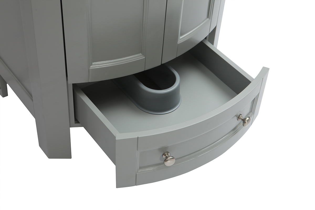 Mobile da bagno con vasca e cassetti grigio KLASI