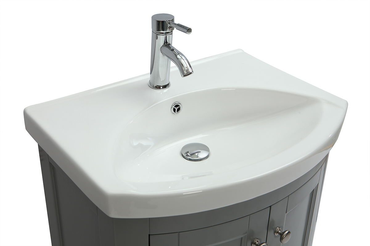 Mobile da bagno con vasca e cassetti grigio KLASI