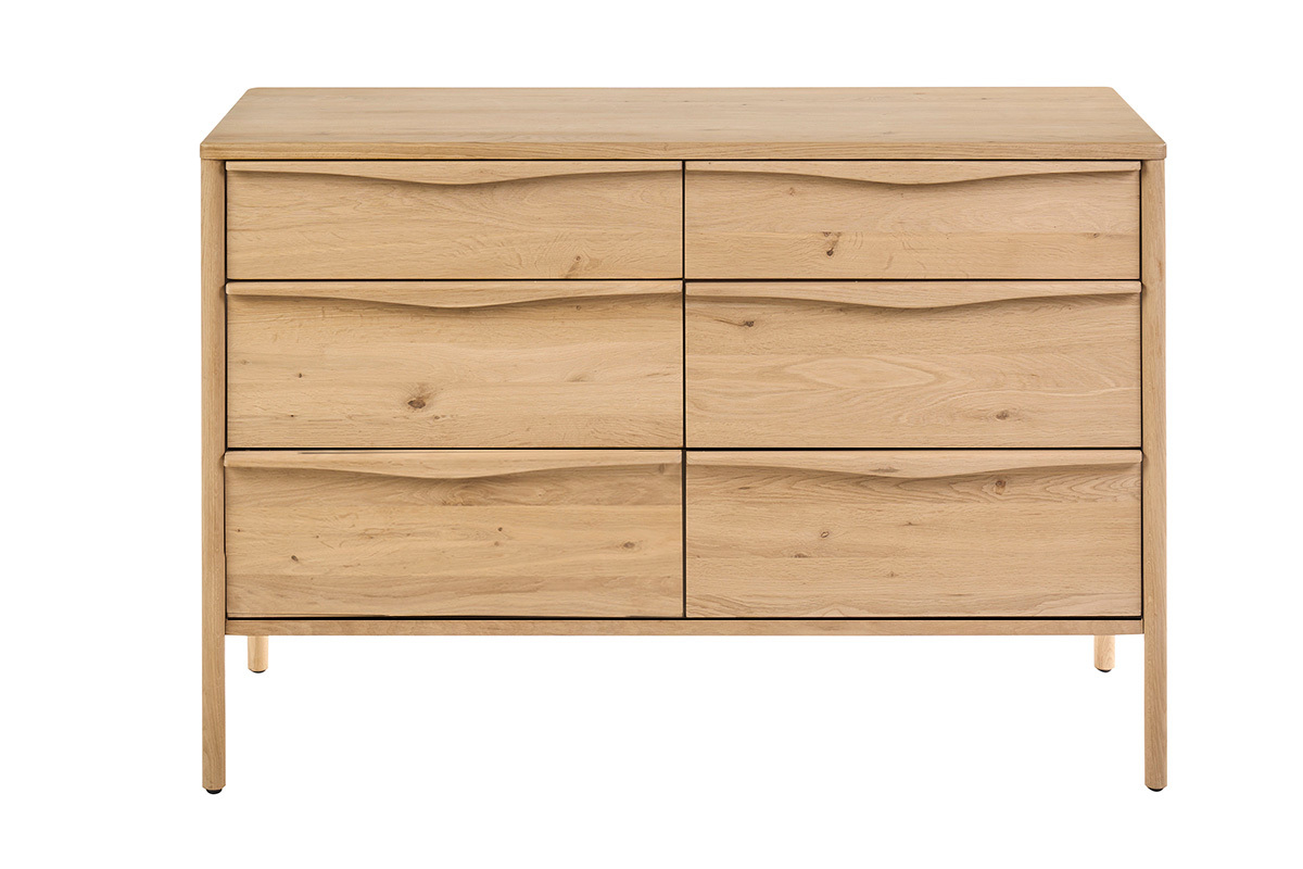 Mobile da bagno in legno massiccio di quercia L120 cm MARIN
