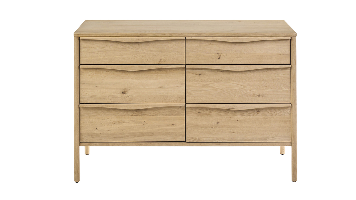 Mobile da bagno in legno massiccio di quercia L120 cm MARIN