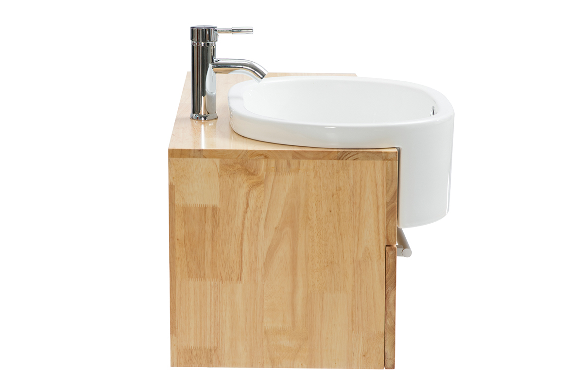 Mobile da bagno: lavabo mobile sottovasca mensola e specchio NIVAN
