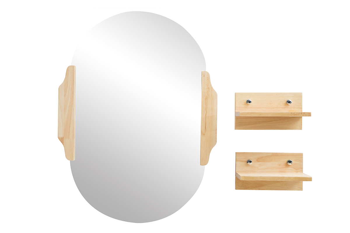 Mobile da bagno: lavabo mobile sottovasca mensola e specchio NIVAN