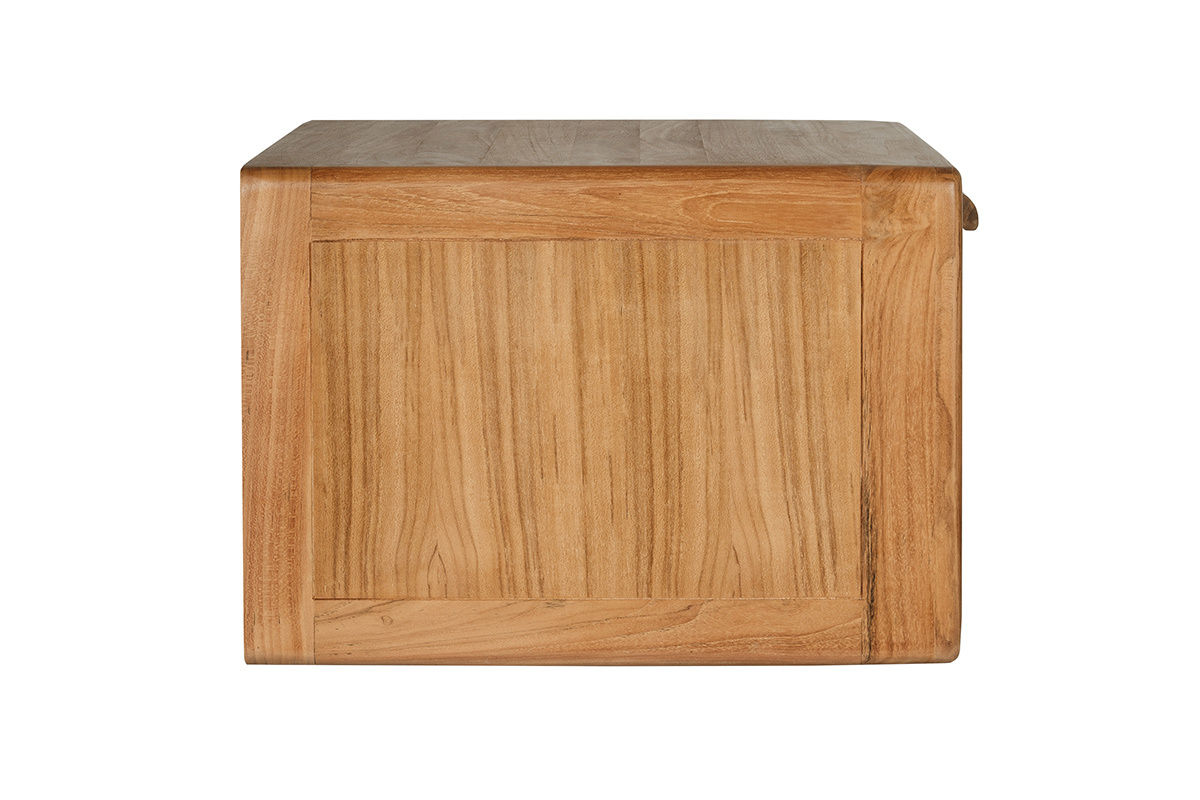 Mobile da bagno sospeso in legno di teak massello e cannettato in rattan L50 cm BALIA