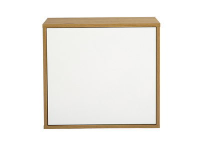Mobile da parete finitura bianca e legno chiaro quercia L55 cm FLEXO