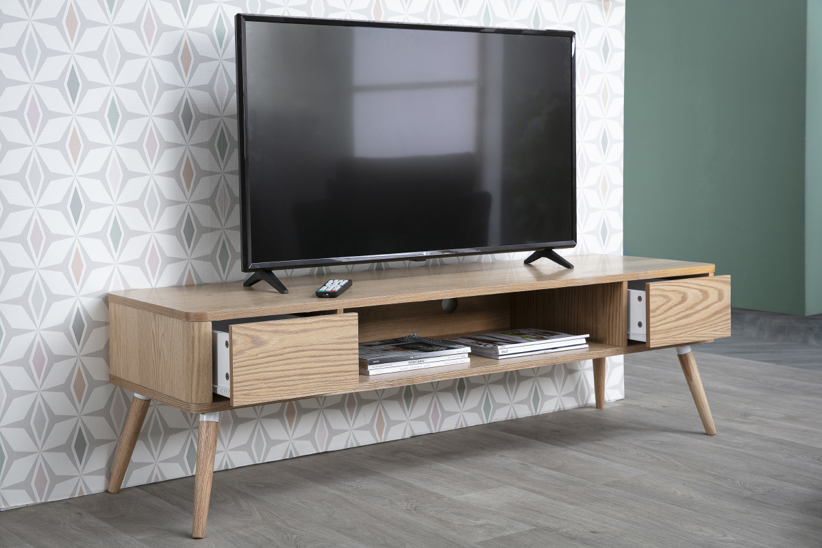 Mobile da TV design in quercia chiara TOTEM