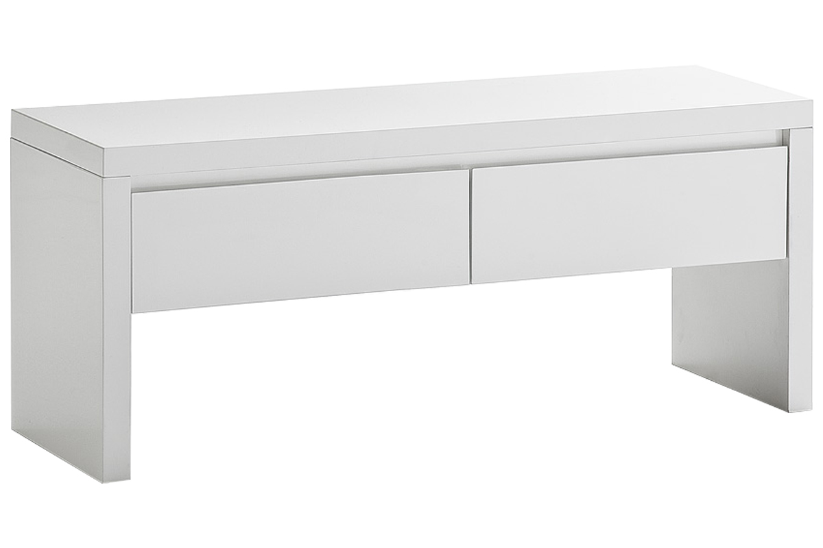 Mobile d'entrata laccato bianco con panchina 2 cassetti e mensola appendiabiti WELCOME