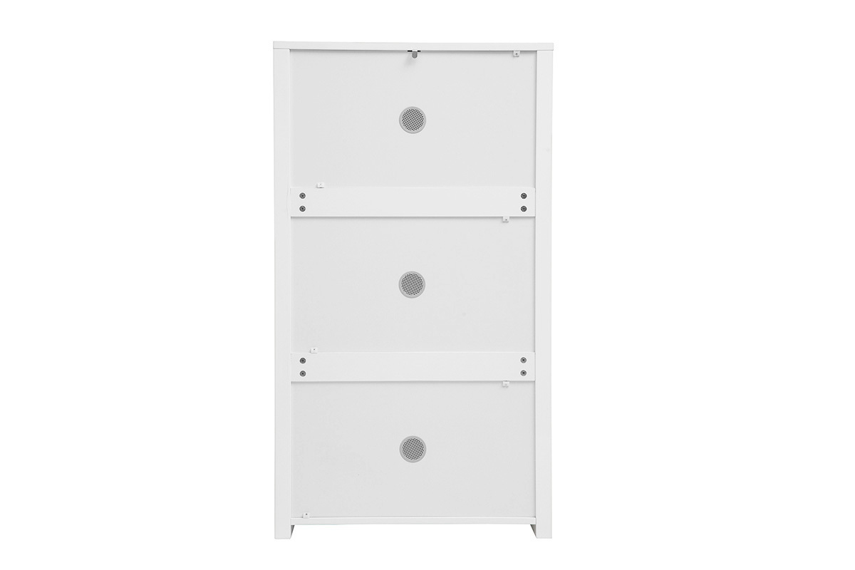 Mobile porta scarpe 3 ante finitura bianco lucido L68 cm KIRK