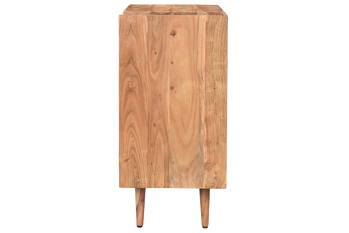 Mobile portaoggetti in vinile massello di acacia VIRGILE