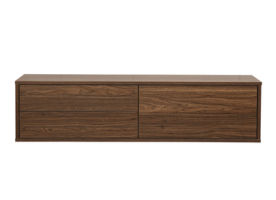 Mobile TV a parete finitura legno scuro noce L120 cm FLEXO