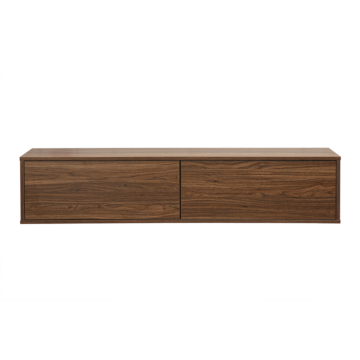 Mobile TV a parete finitura legno scuro noce L140 cm FLEXO