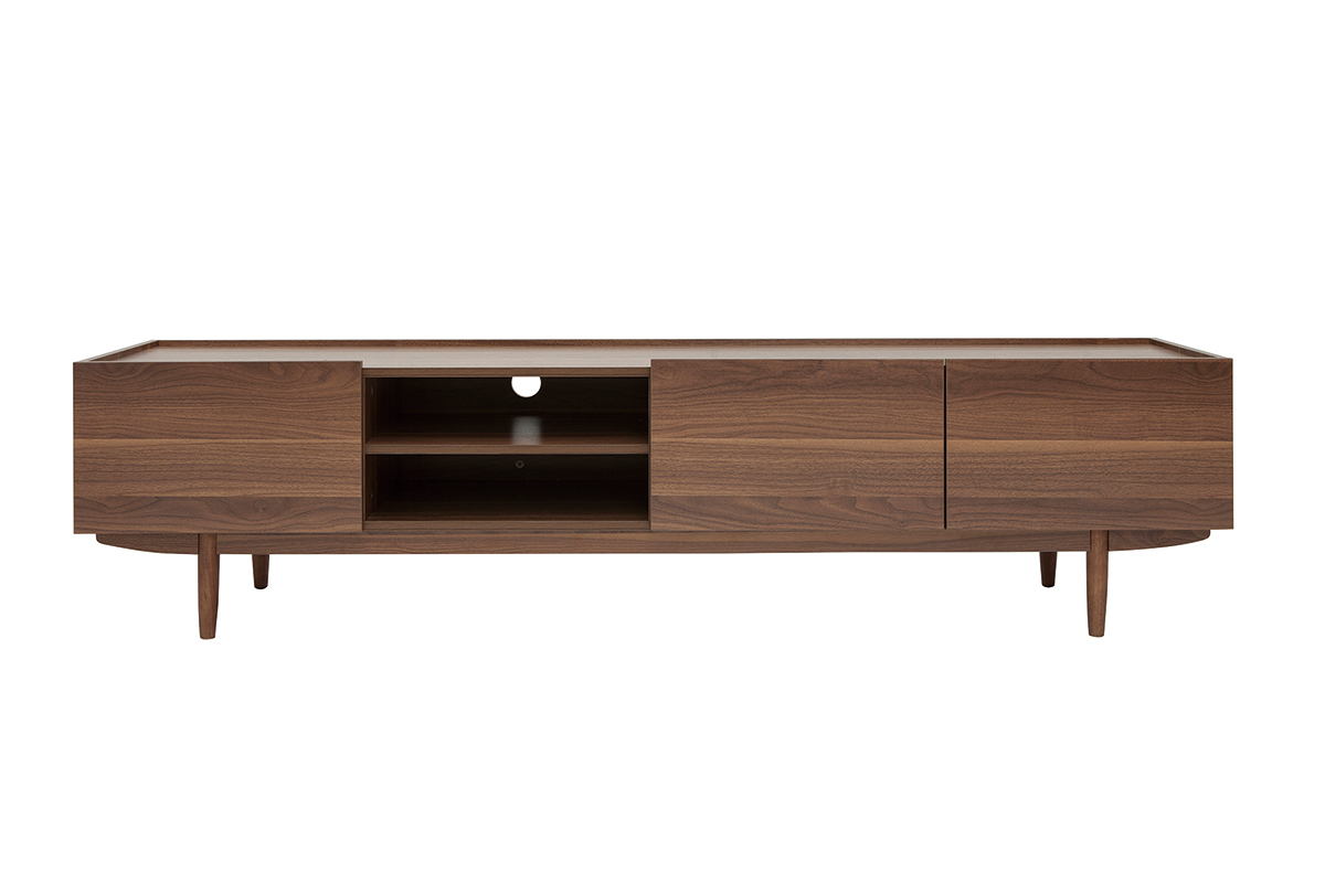 Mobile TV con ante in legno scuro L180 SANAA