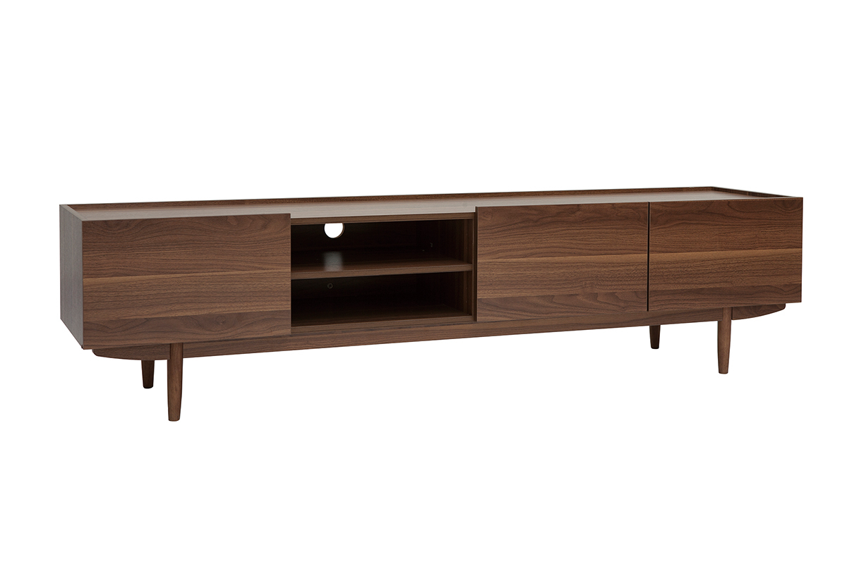 Mobile TV con ante in legno scuro L180 SANAA