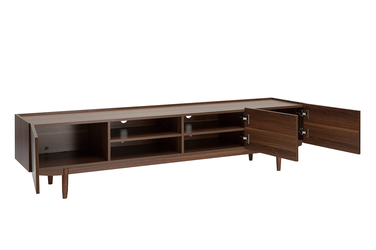 Mobile TV con ante in legno scuro L180 SANAA