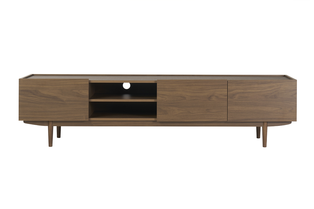 Mobile TV con ante in legno scuro L180 SANAA