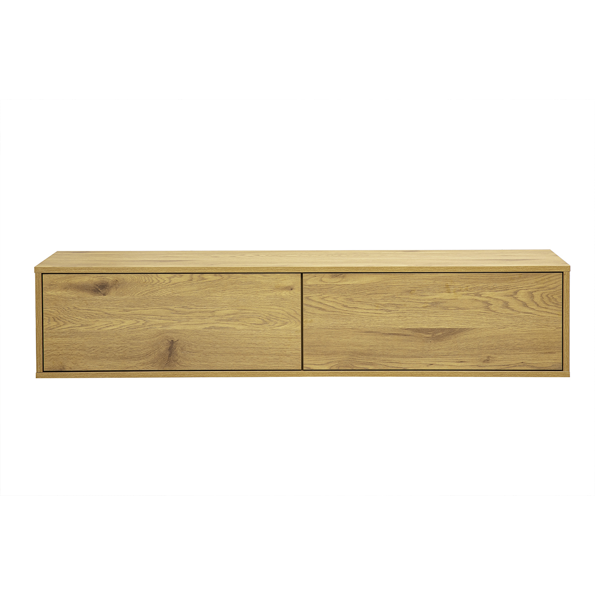 Mobile TV da parete finitura legno chiaro quercia L140 cm FLEXO