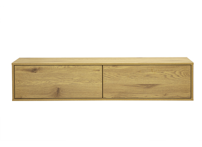Mobile TV da parete finitura legno chiaro quercia L140 cm FLEXO