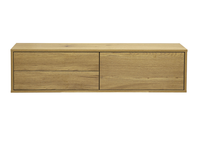 Mobile TV da parete finitura legno chiaro rovere L120 cm FLEXO