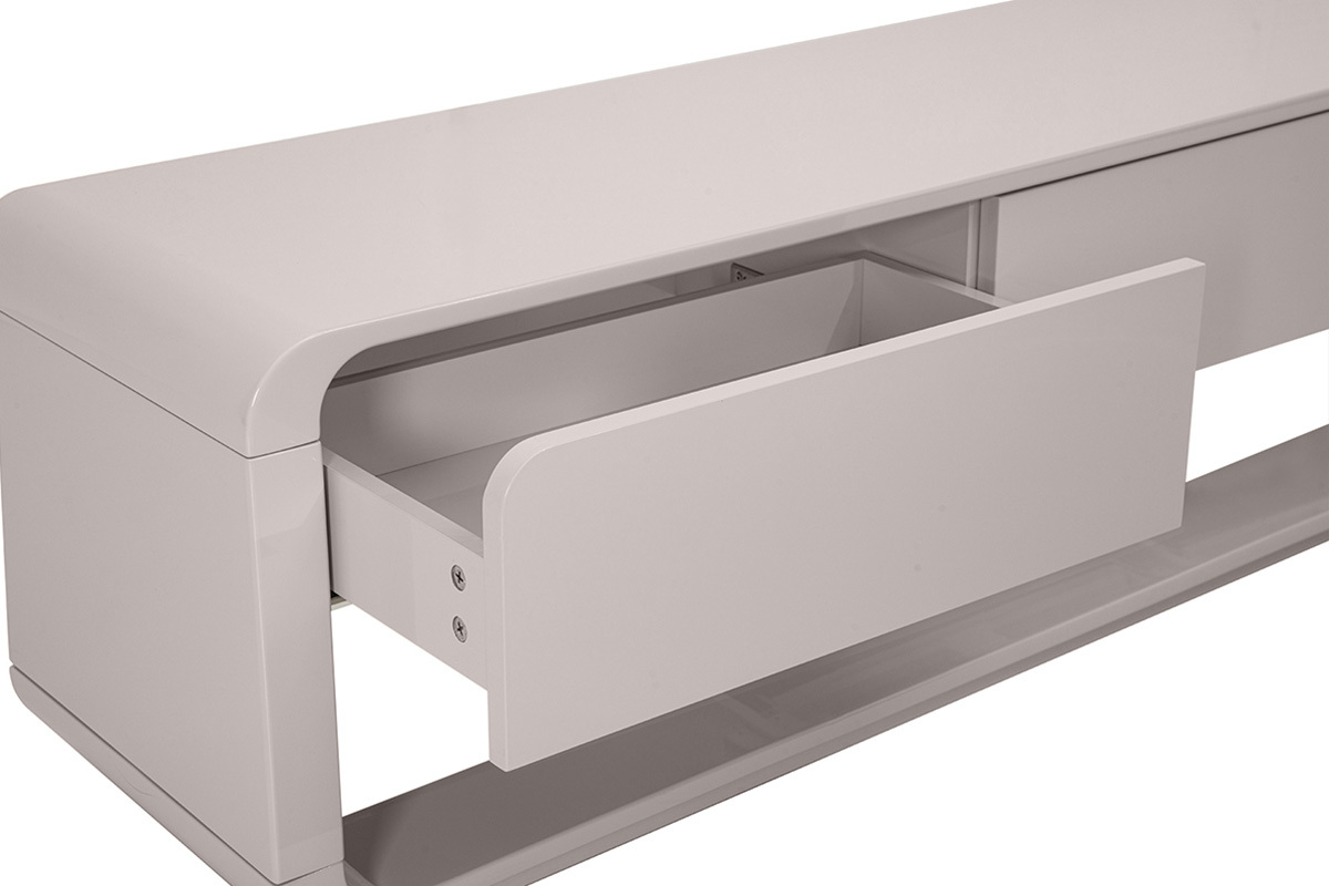 Mobile TV design beige lucido con 3 cassetti L179.5 cm SAILOR