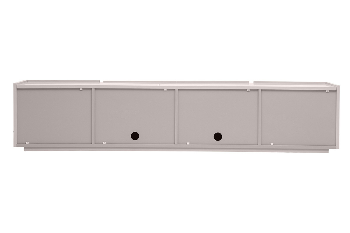 Mobile TV design beige lucido con contenitori L199.8 cm ISAURE