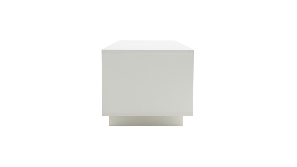 Mobile TV design Bianco con spazi per riporre i propri oggetti stile: cemento LAND