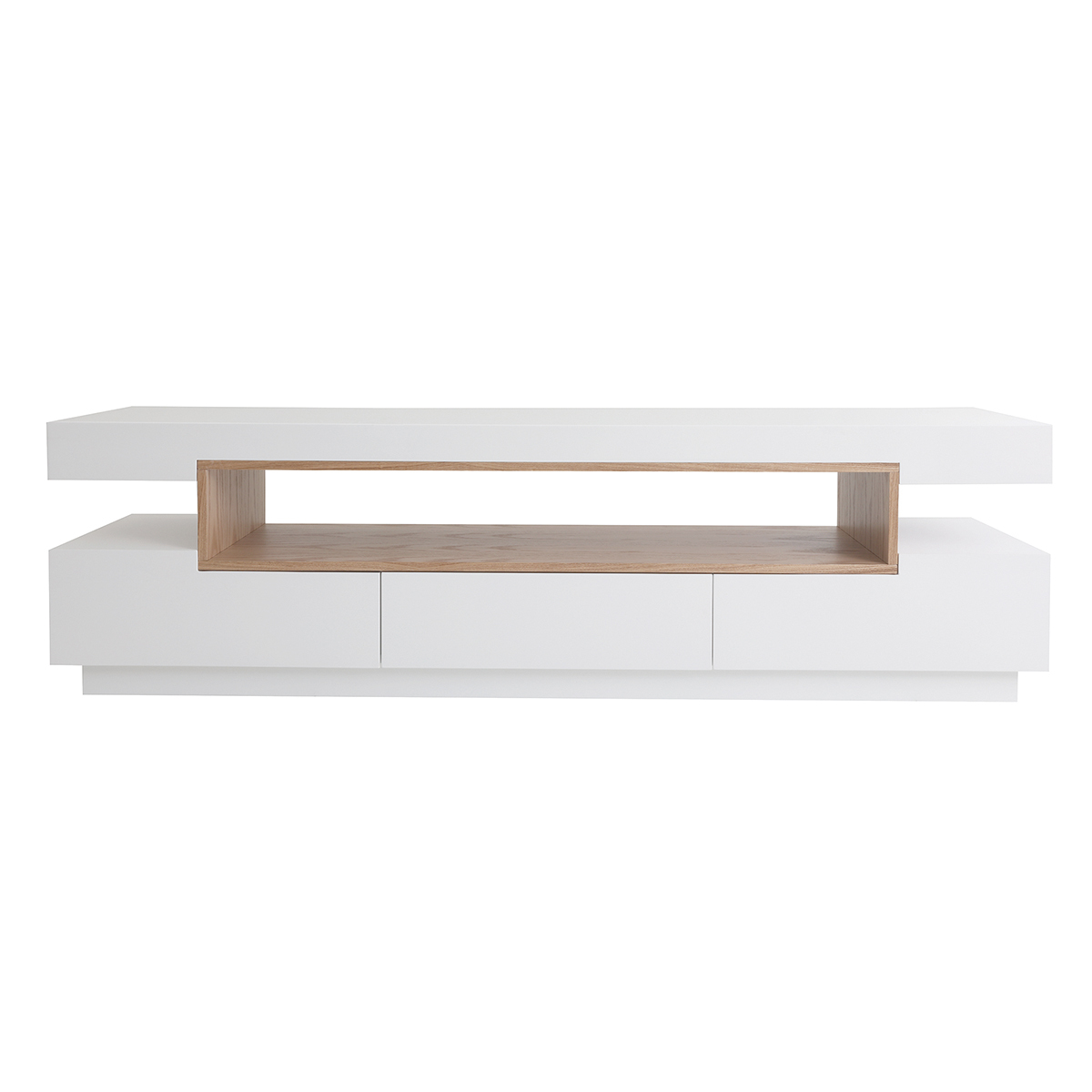 Mobile TV design bianco e legno L200 cm LIVO