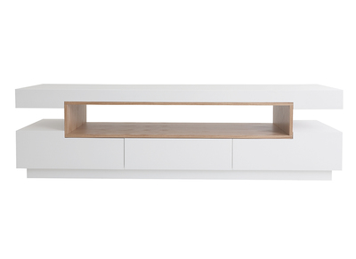 Mobile TV design bianco e legno L200 cm LIVO