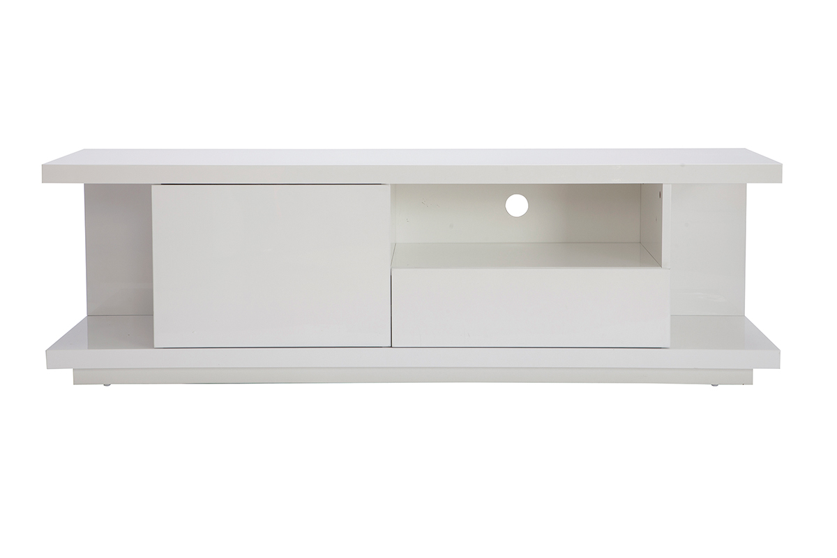 Mobile TV design bianco laccato lucido L 150 cm KARY