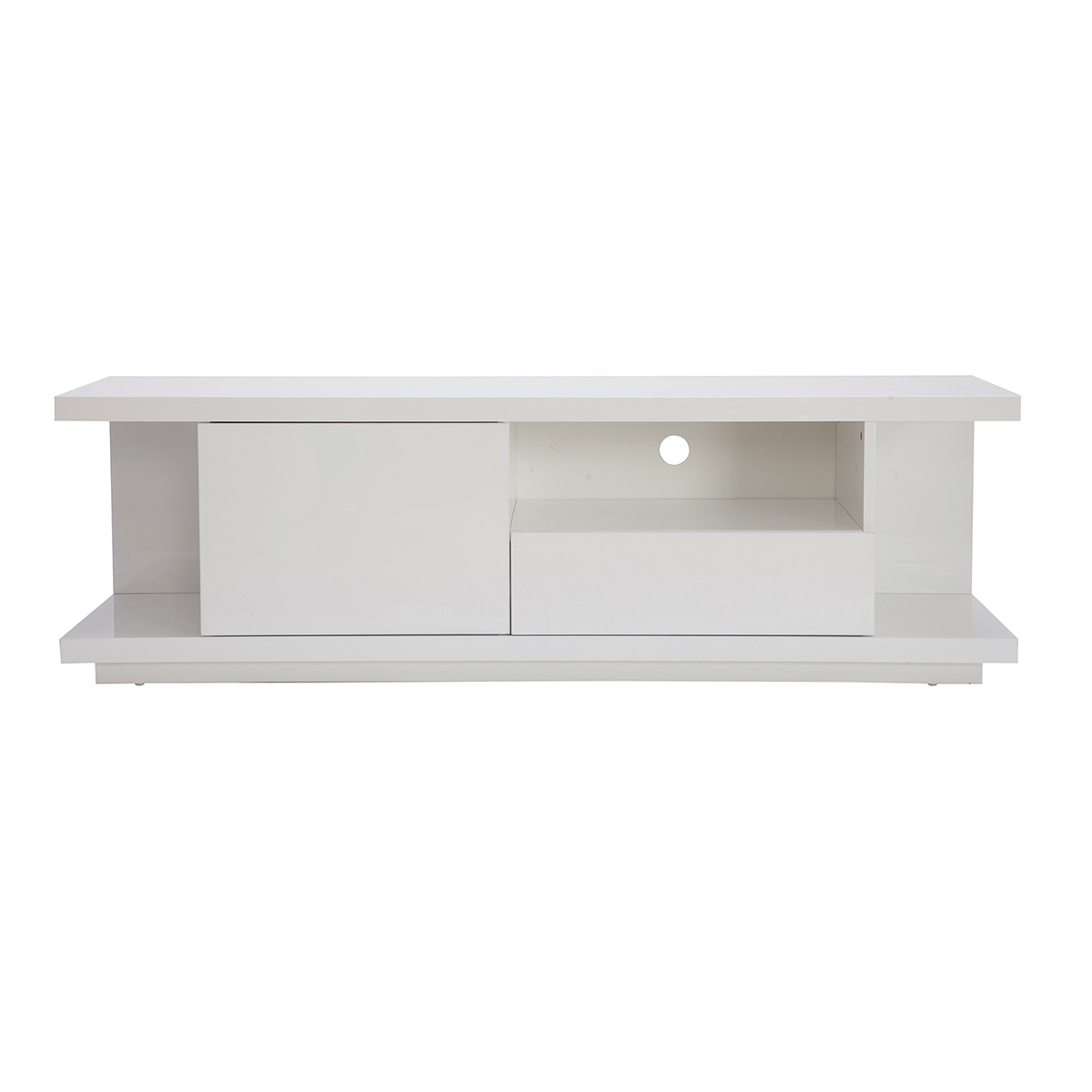 Mobile TV design bianco laccato lucido L 150 cm KARY