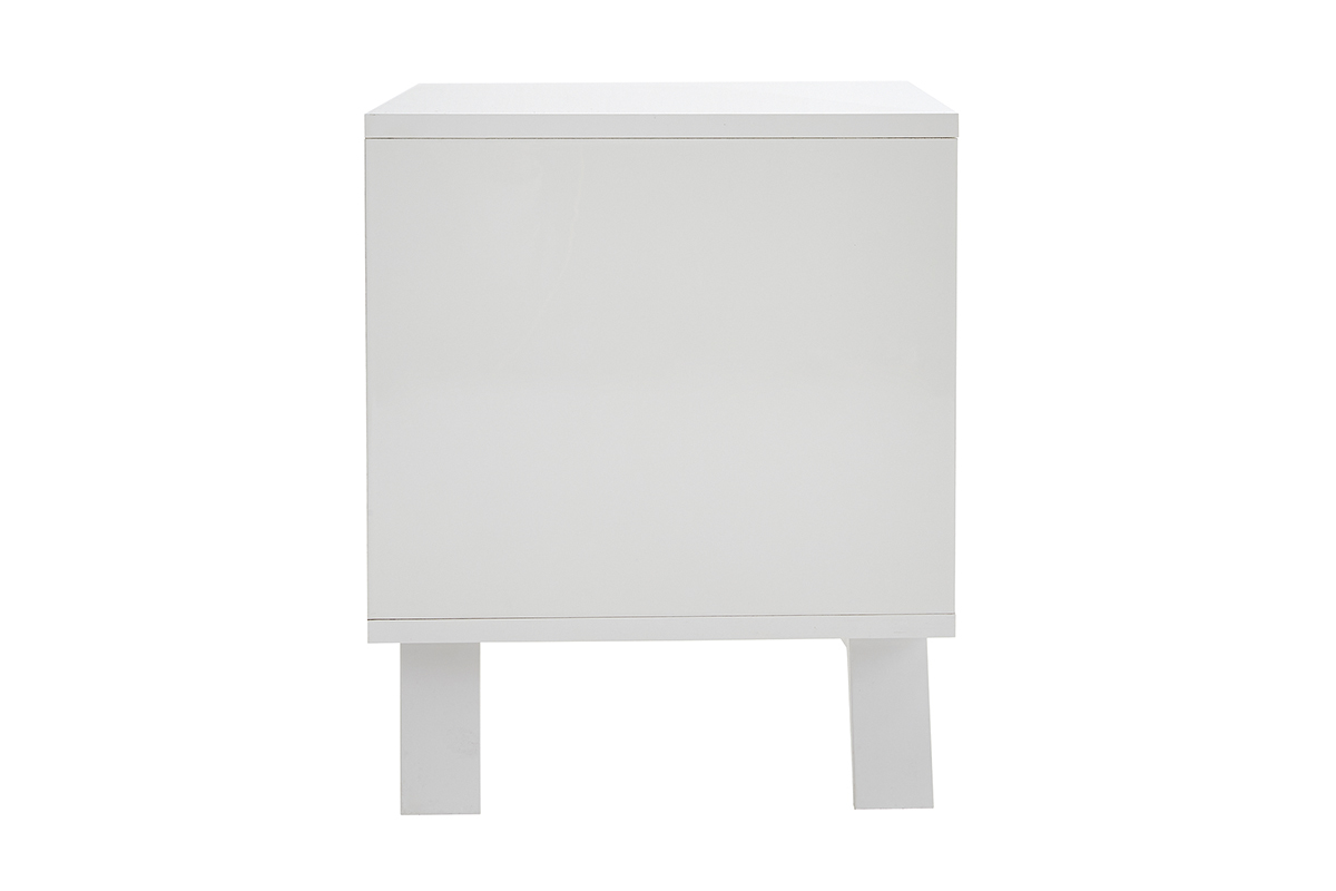 Mobile TV design finitura bianco lucido L205 cm NEMA