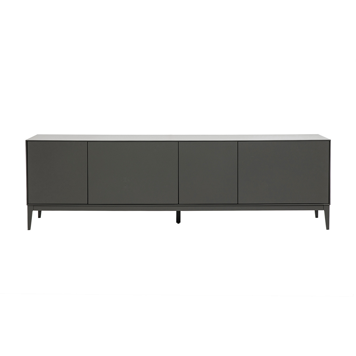 Mobile TV design grigio lucido con ripostigli L180 cm GRAY