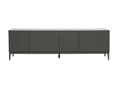 Mobile TV design grigio lucido con ripostigli L180 cm GRAY