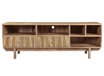 Mobile TV design in legno di mango e ottone ZAIKA - Mobile TV design in legno di mango e ottone ZAIKA