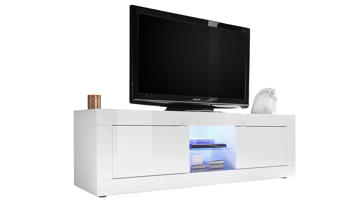 Mobile TV design laccato bianco 180 cm LATTE