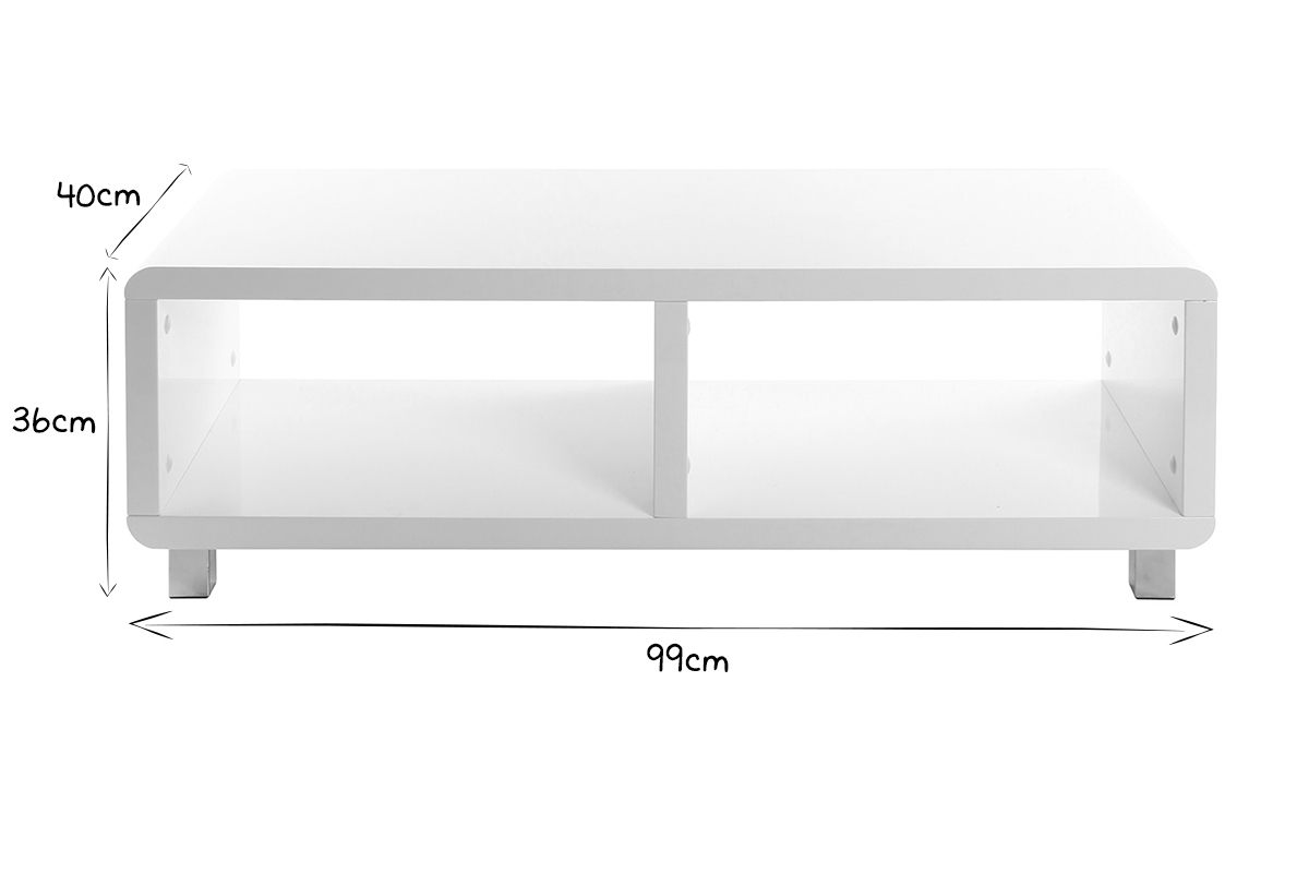 Mobile TV design laccato bianco PIXY