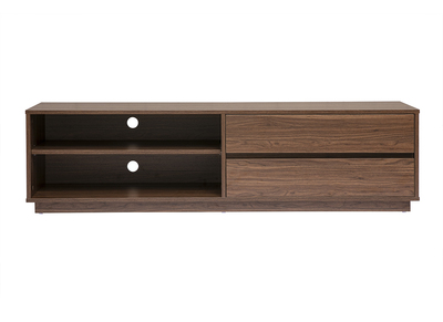 Mobile TV finitura legno scuro noce 2 cassetti L160 cm MADERO