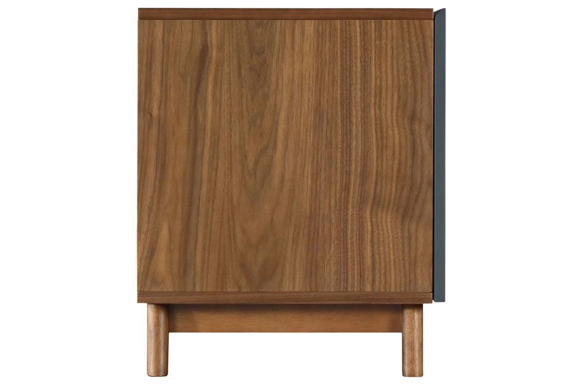 Mobile TV grigio antracite e noce NEELA