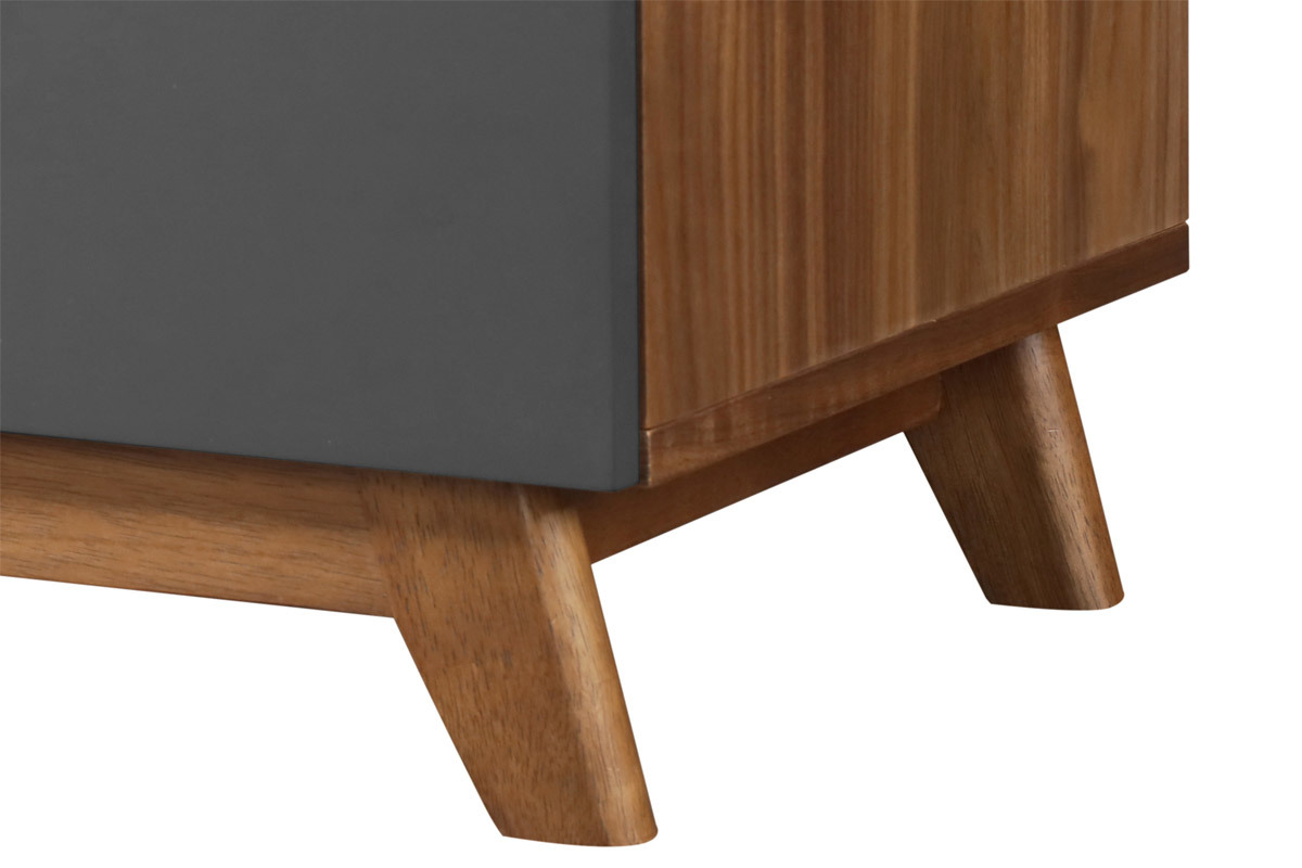 Mobile TV grigio antracite e noce NEELA