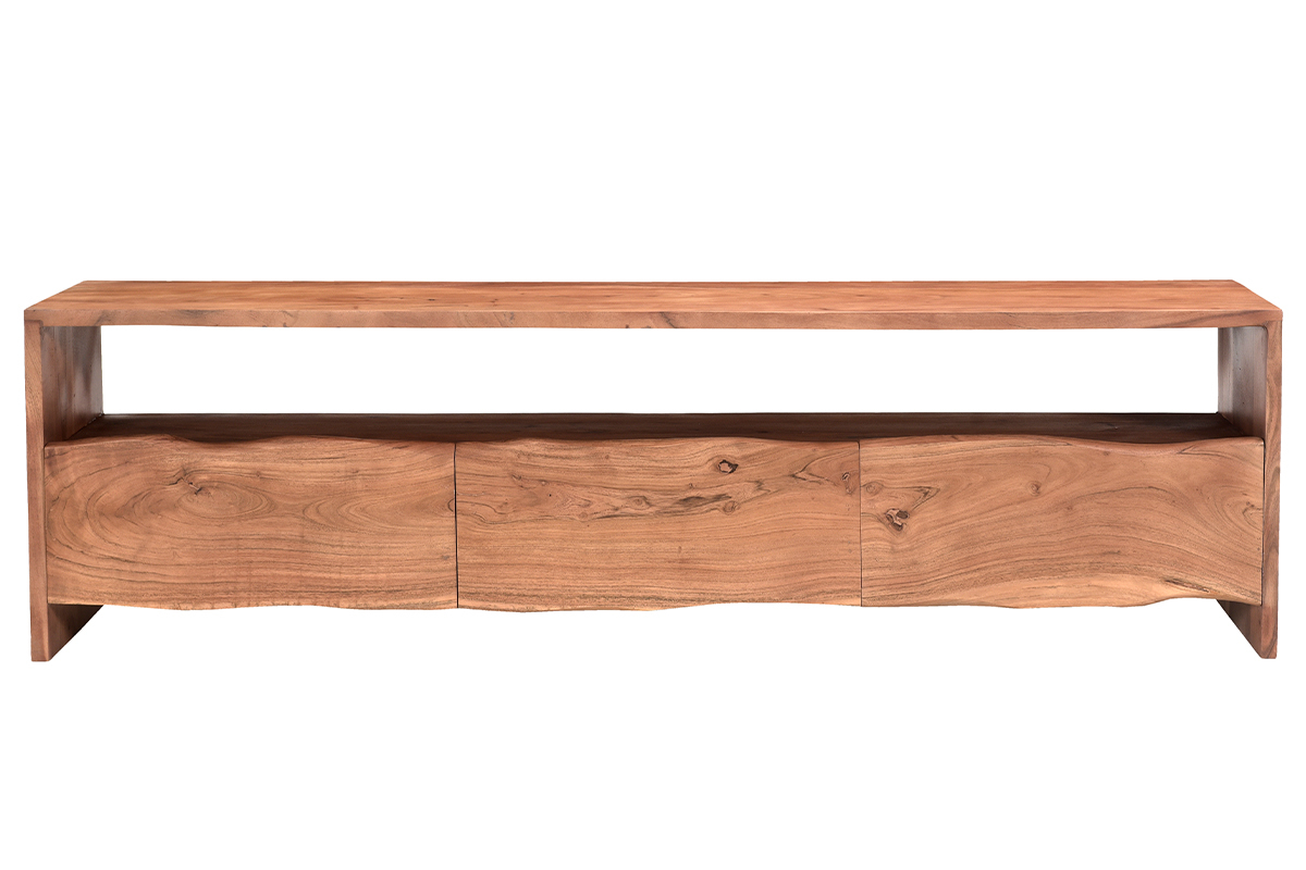 Mobile TV in legno massello 3 cassetti L180 cm BOHEMIAN